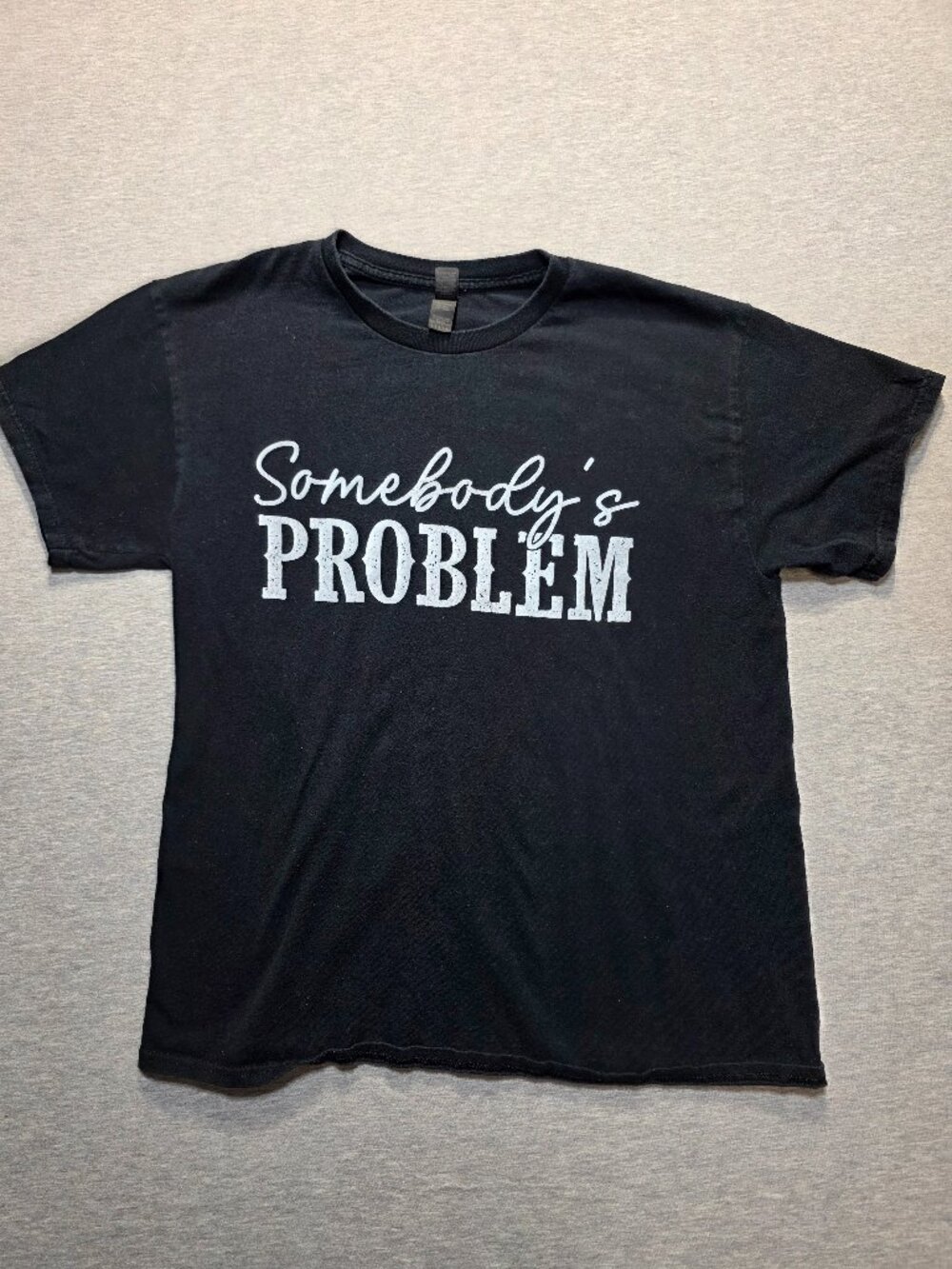 "Somebody's Problem" Graphic Tee Black Size Large